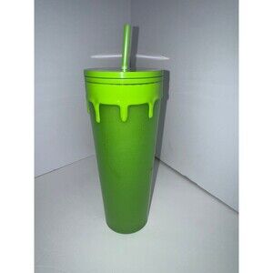 Starbucks 2023 Fall Halloween Green Glow in The Dark Slime Drip Cup, 24 fl oz